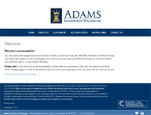 Tablet Screenshot of adamsinvestmentstrategies.com